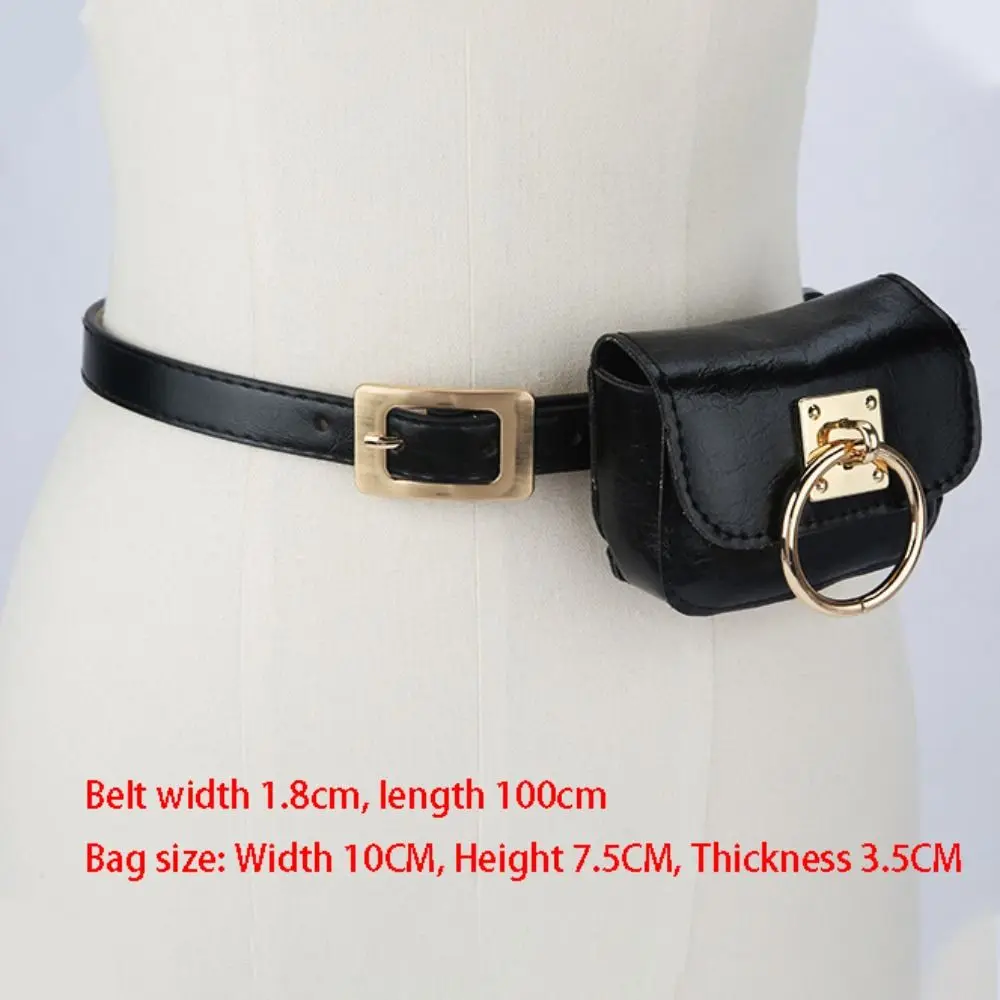 حزام سبيكة الموضة مع الخصر حزمة الجينز ديكور خمر بولي Leather حزام من الجلد قابل للتعديل حزام مشبك الخصر حقيبة الخصر الملحقات #6