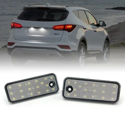 For Hyundai Santa Fe DM Grand Santa Fe NC 2013 2014 2015 2016 2017 2018 White LED License Plate Lamp Number Plate Lights