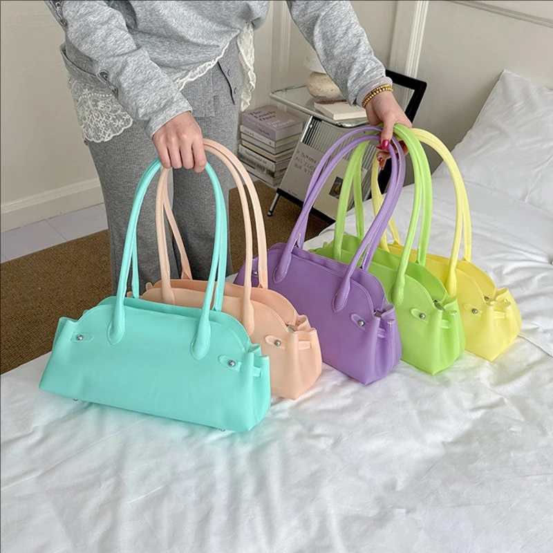 SHELKSBAG 2026 New Summer Handbags for Woman Hand Bags PVC Water