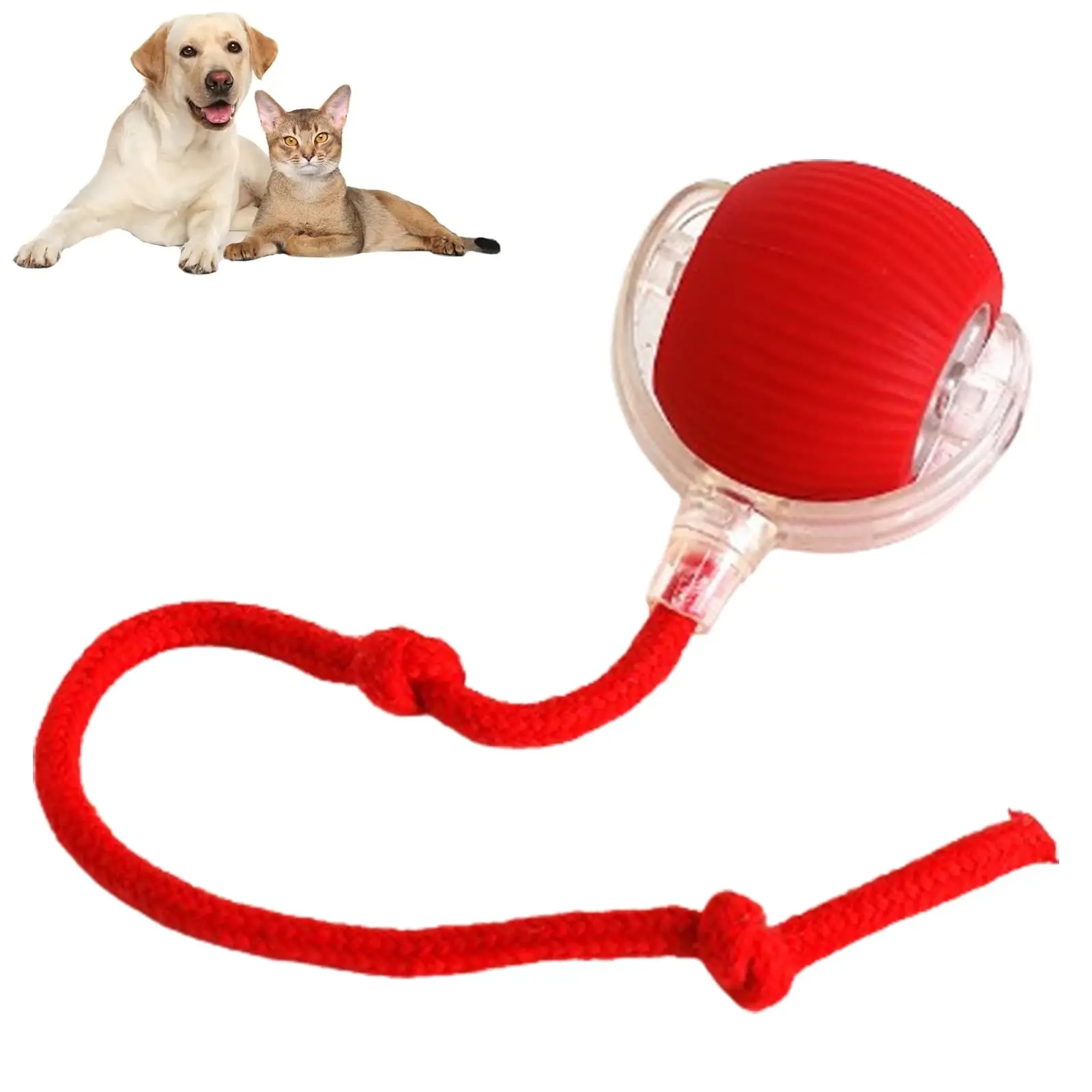 Juguete Interactivo para Gatos y Perros Pequeños con Cola, Rodamiento Automático, Ratón Inteligente Recargable por USB – Juguete Interactivo para Gatos