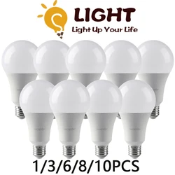 Lâmpada LED Warm White Daylight para decoração de interiores, luz branca fria, CA 110V-240V, 8W, 9W, 10W, 12W, 15W, 18W, E27, fábrica direta