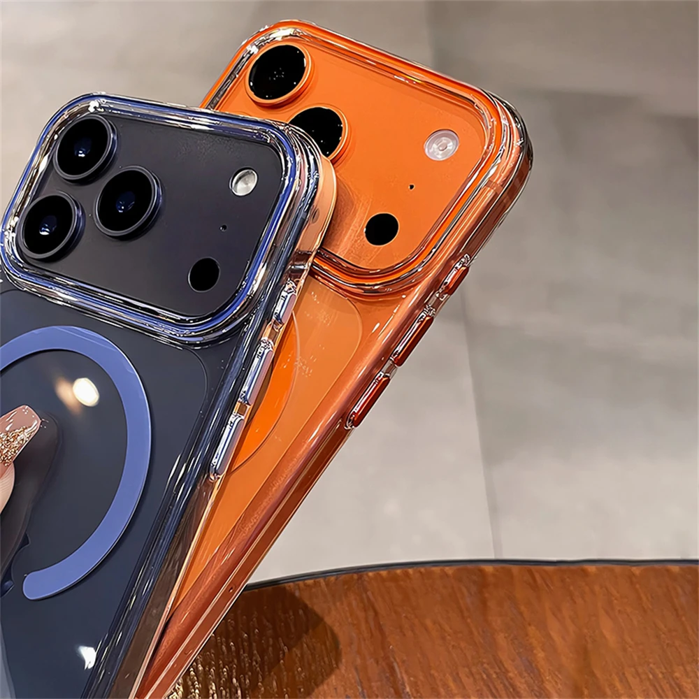 Transparente ultradünne PC-Hülle für MagSafe Magnetische Hülle für iPhone 18 17 16 15 14 13 Pro Max Plus Air Candy Color Stoßfeste Abdeckung – Detail 8