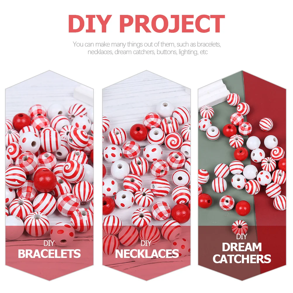 

70Pcs Small Wooden Beads for DIY Projects Jewelry Making Decor Crafts Supplies Wood Craft Beads Wood Bead Wooden Bead