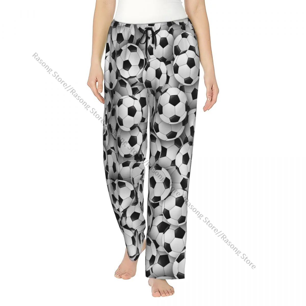 

Soccer Ball Pajama Pants for Women Soft Sleep Pants with Elastic Waistband