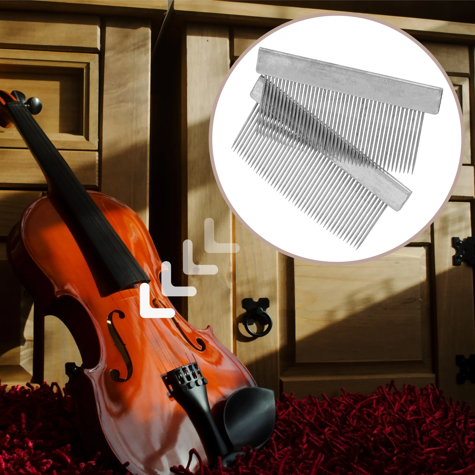 

2pcs Comb Horse Hair Combing Tool Metal Violin Comb For Erhu Bow Hair Cleaning Grooming Tool For Violin Bows Cello Viola Bow