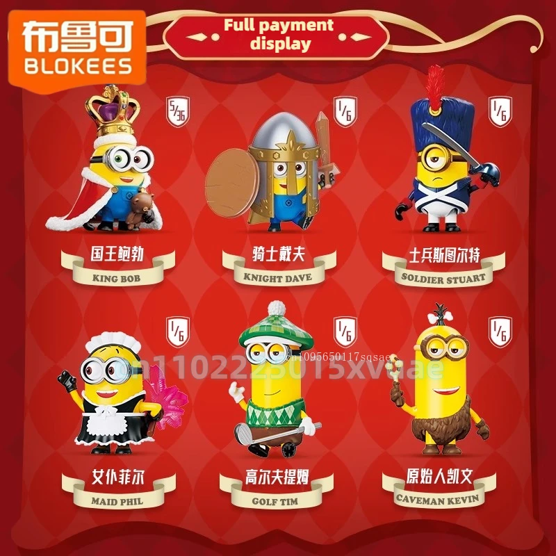 뉴 블로키즈 미니언즈 DIY 블록 장난감 오토 밥 미니언즈 모델 키트 액션 피규어 노란색 귀여운 인형 조립 장난감