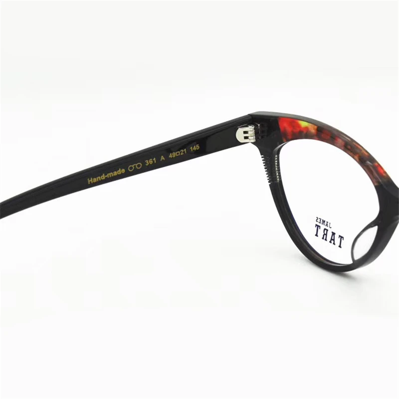 JAMES TART 361 Optical Eyeglasses For Unisex Retro Style Anti-blue Light Lens Plate Cat Eye Full Frame With Box