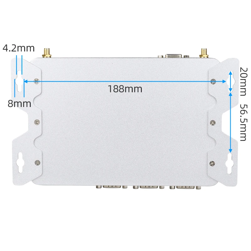 XCY كمبيوتر صناعي صغير Intel N100 CPU 6 * DB9 منافذ تسلسلية GPIO 6xUSB 2x LAN DDR5 M.2 NVMe SSD WiFi 4G SIM Watchdog Win10/11 Linux