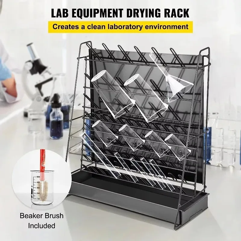 Drying Rack for Lab 90 Pegs Lab Glassware Rack Steel Wire Glassware