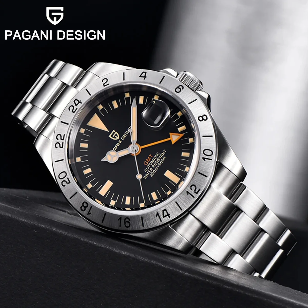 PAGANI DESIGN PD1693 Mens Luxury Automatic Mechanical Wristwatchs Stainless Steel Retro 42mm Sapphire Waterproof Reloj Hombre