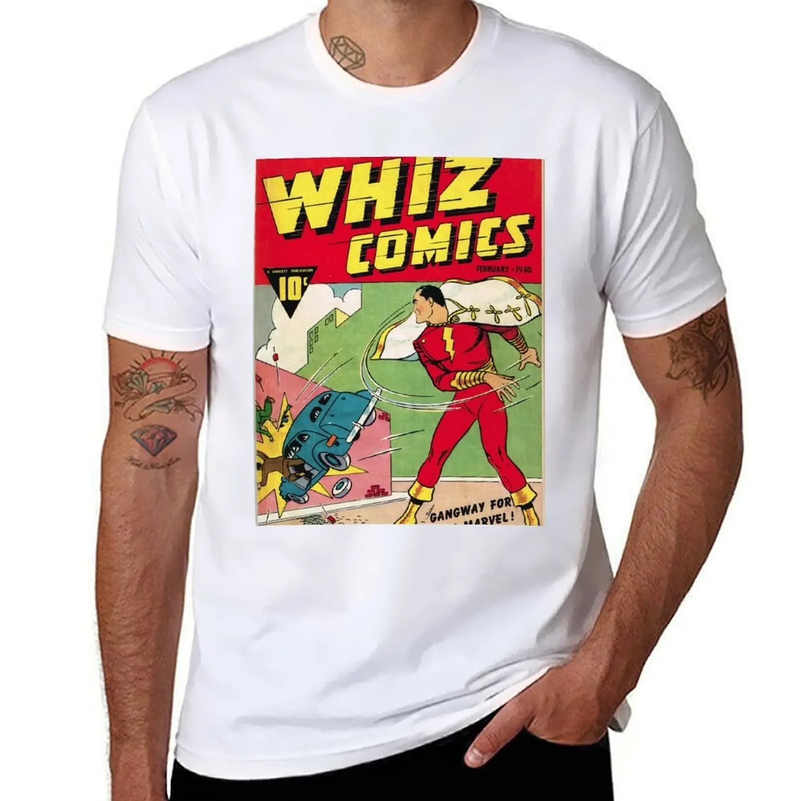 

WHIZ Comics #2 Shazam First Appearance T-Shirt t shirts for man graphic funny anime tshirt T-Shirt