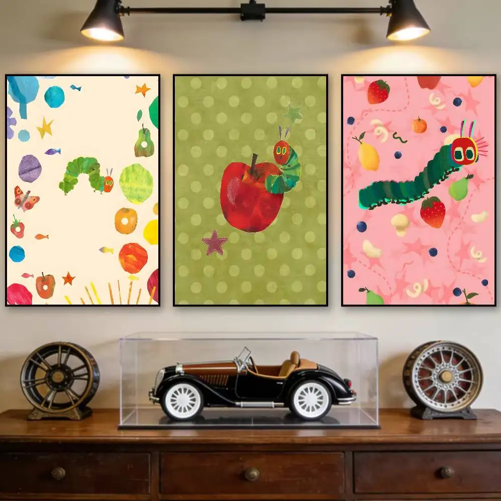 The Very Hungry Caterpillar Poster Room Decor Waterproof Sticky For Home Bar Wall Art Decoration