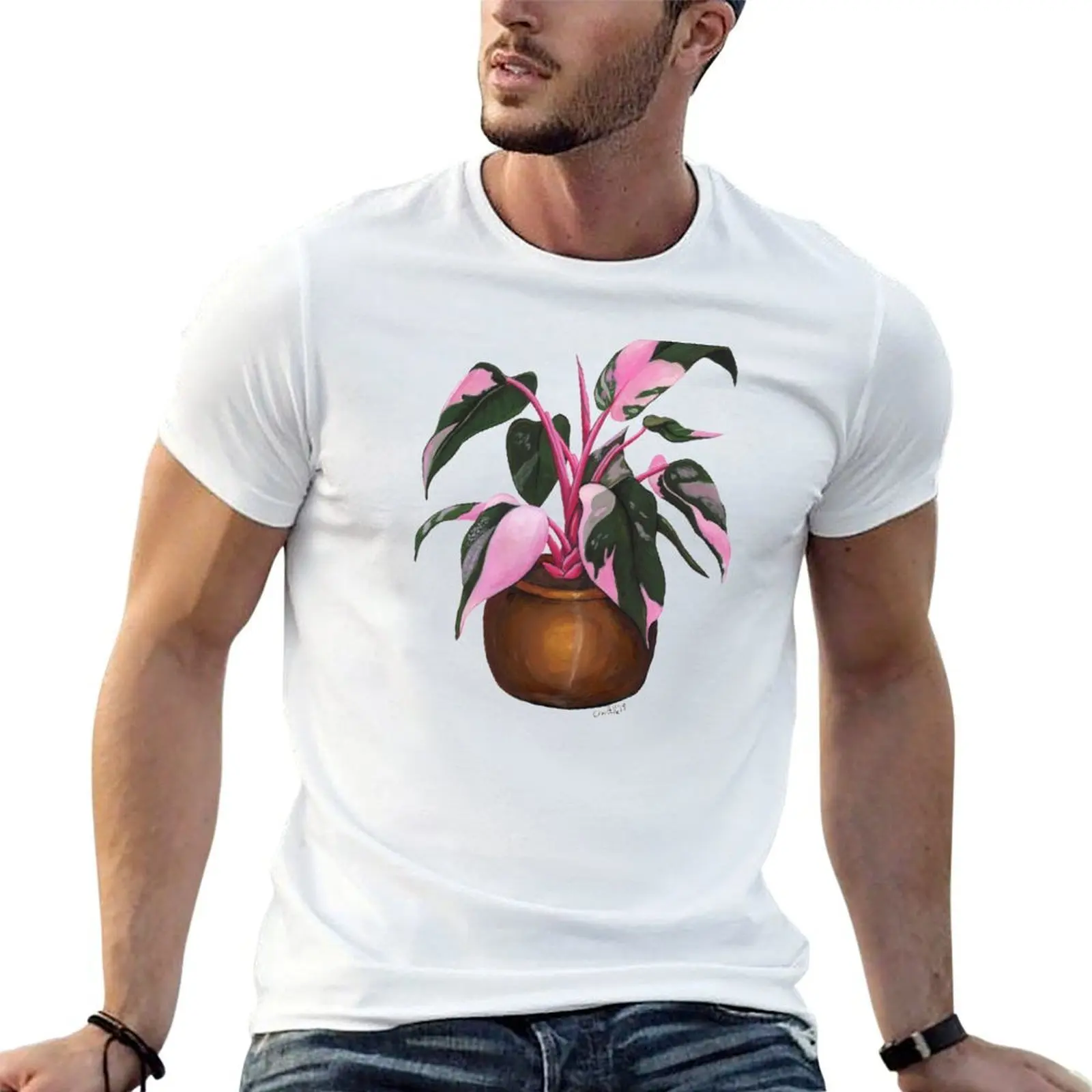 Camiseta Philodendron 'Pink Princess', camisetas para hombre, paquete de camisetas de algodón, camiseta de algodón para hombre