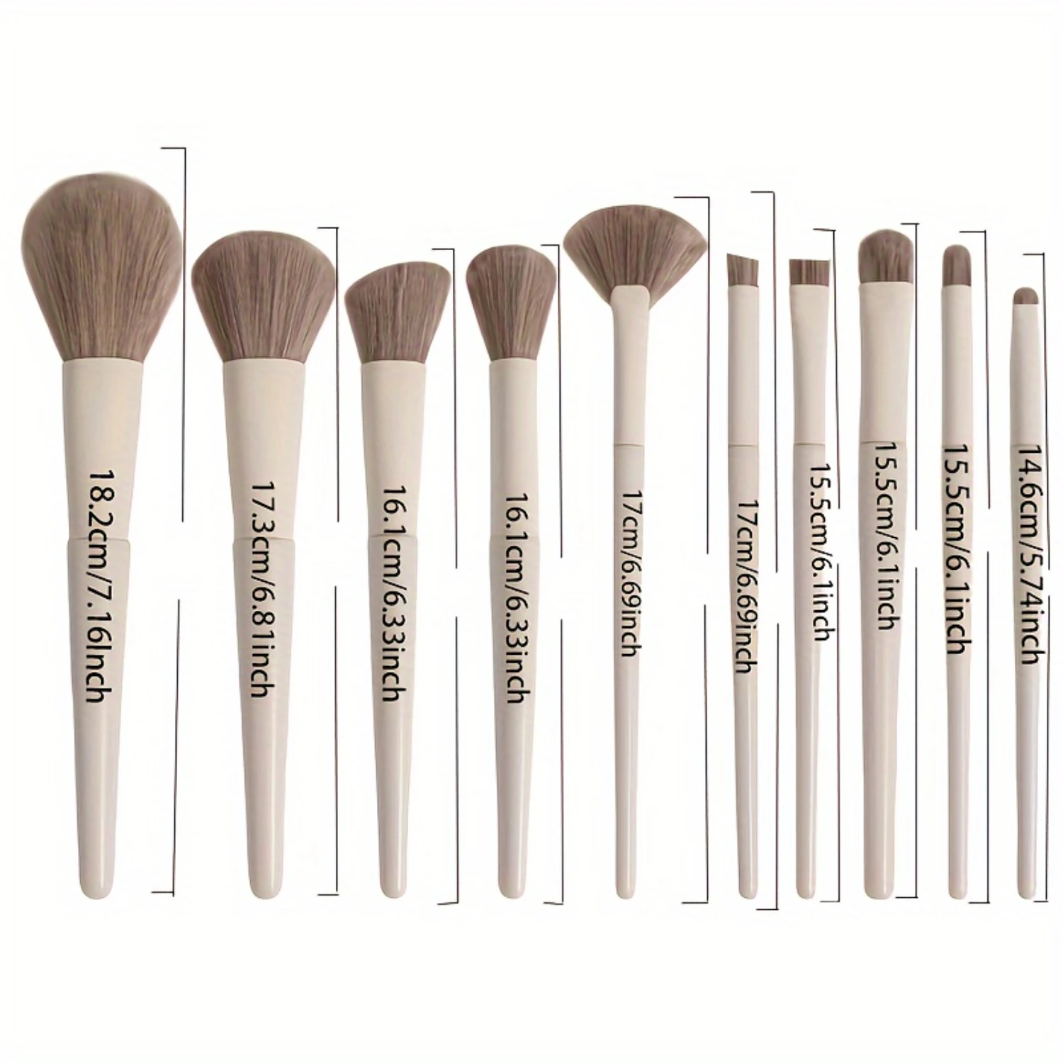 Soft Fluffy Makeup Brushes Set Kit for Foundation Eye Shadow Concealer Blush Brush Skin Friendly Ideal for Makeup Beginner Stude