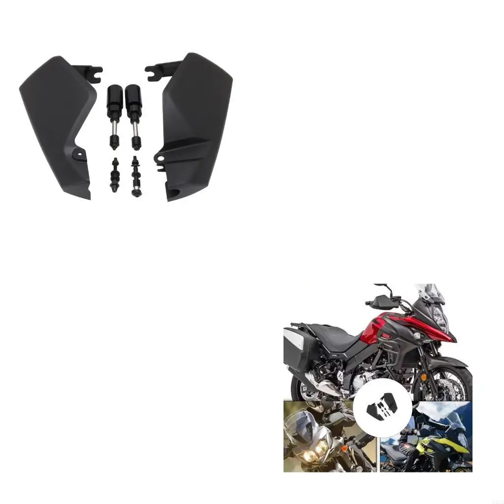 

Motorcycle Riding Hand Protectors PP Aluminum Alloy Construction Quick Install Anti Corrosion Design for DL650 Bike 2pcs