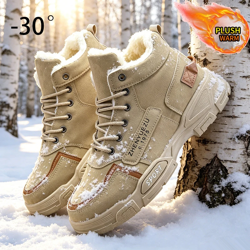 Waterproof Winter Boot - Heren sneeuwlaarzen, met fleecevoering voor warmte,