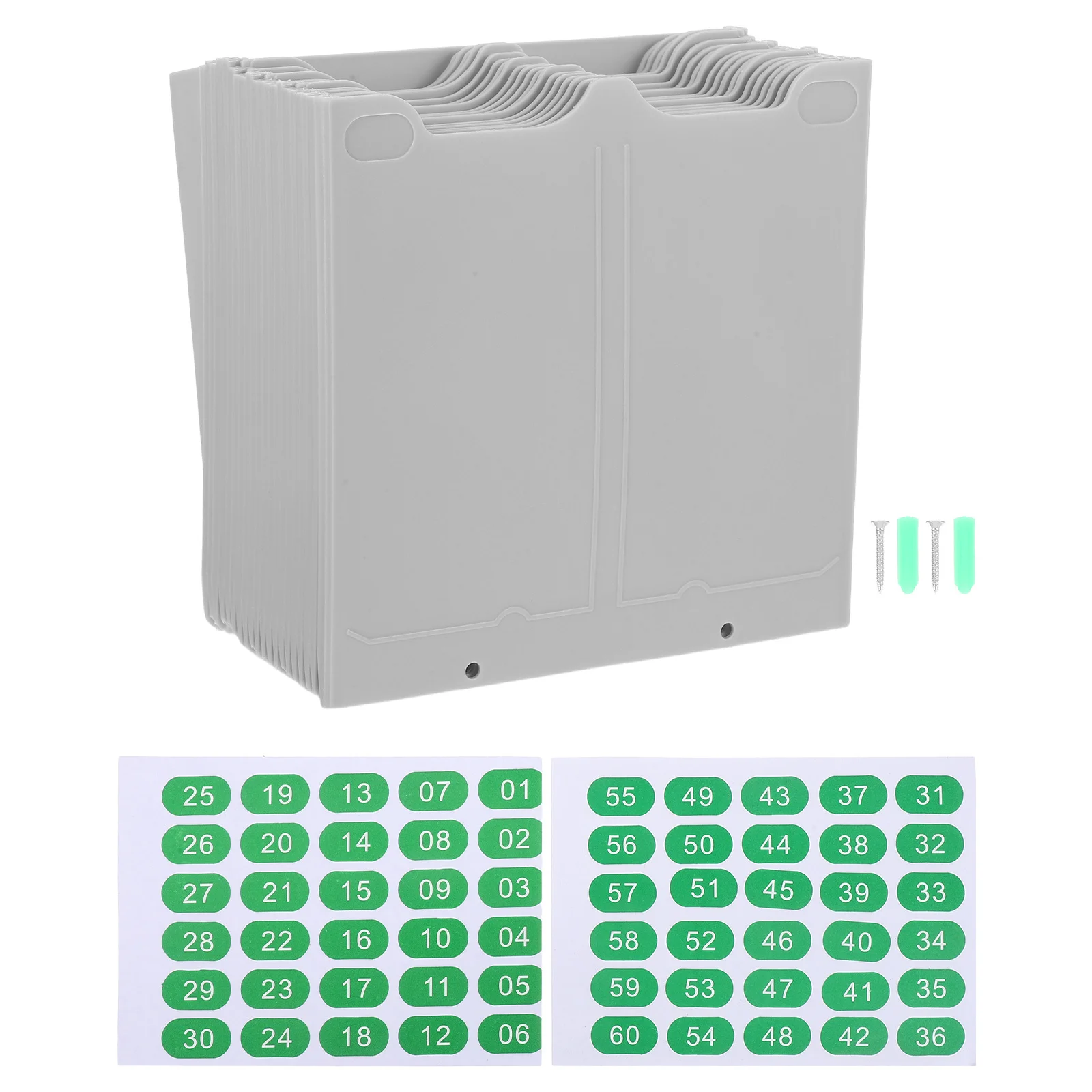 4 قطعة حامل بطاقة الأعمال البلاستيكية منظم بطاقة الهوية العمودية لاستخدام مصنع التحقق من مخزون الموظفين