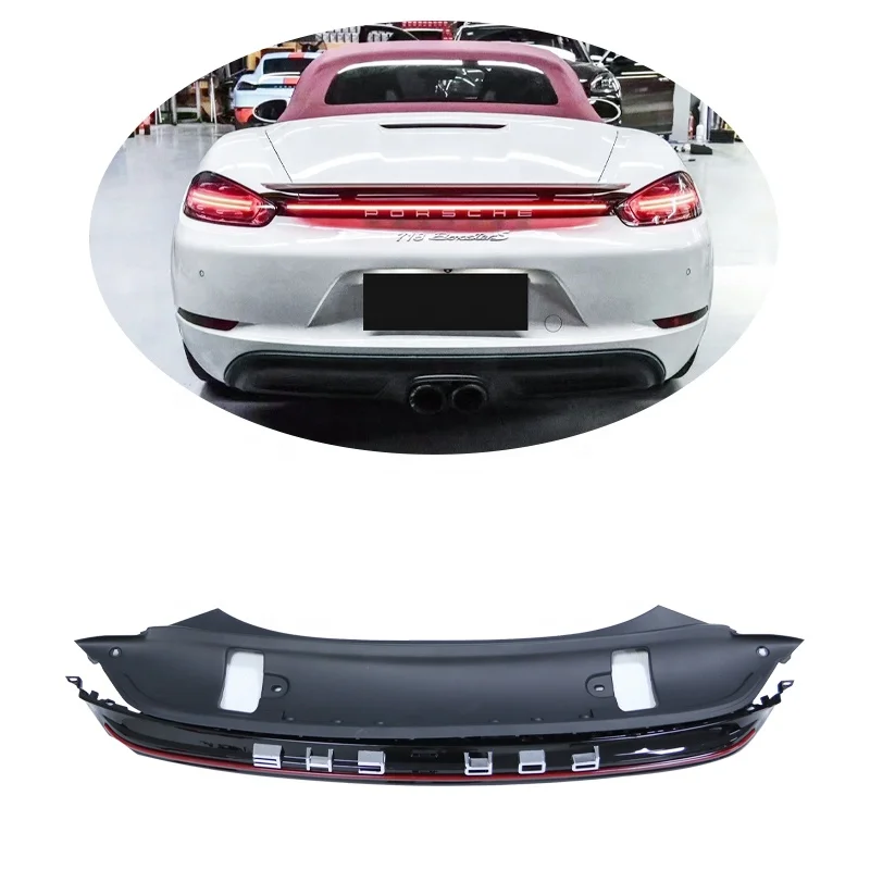 upgrade full LED through strip taillamp taillight for Porsche 718 Spyder Boxster Cayman GTS 982 tail lamp tail light 2016-2023