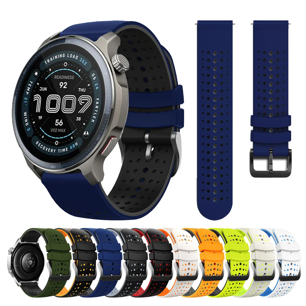 حزام سيليكون 22 مللي متر لـ Huami Amazfit BALANCE 2/Bip 6 Band لـ Amazfit GTR 4 3 2e/GTR 3 Pro/ستراتوس/الفهد إكسسوارات سوار #1