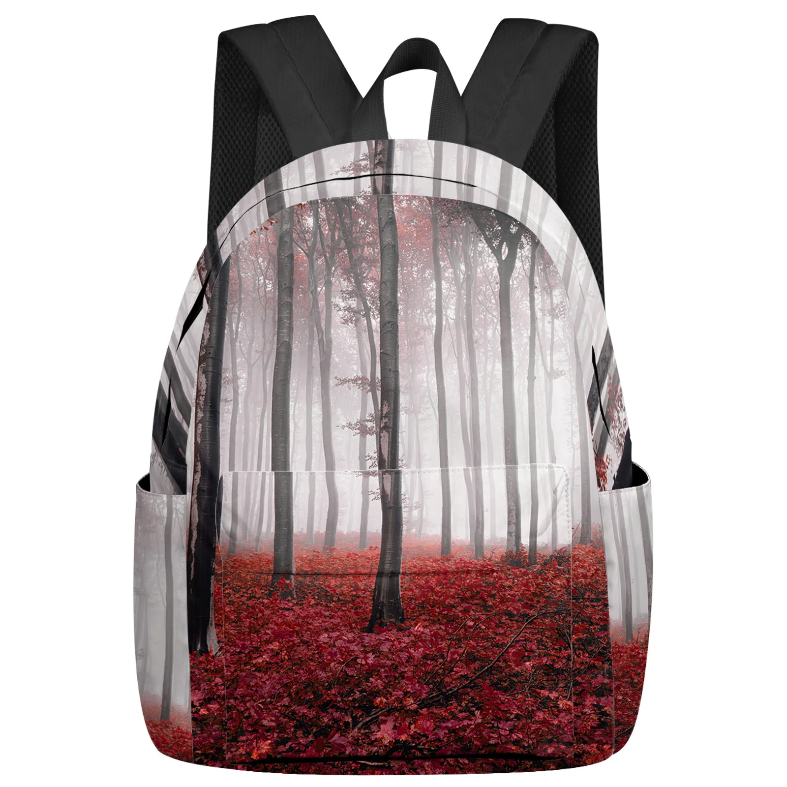 

Autumn Forest Maple Leaves Red Women Man Backpacks Waterproof Travel School Backpack For Student Boys Girls Laptop Bags Mochilas