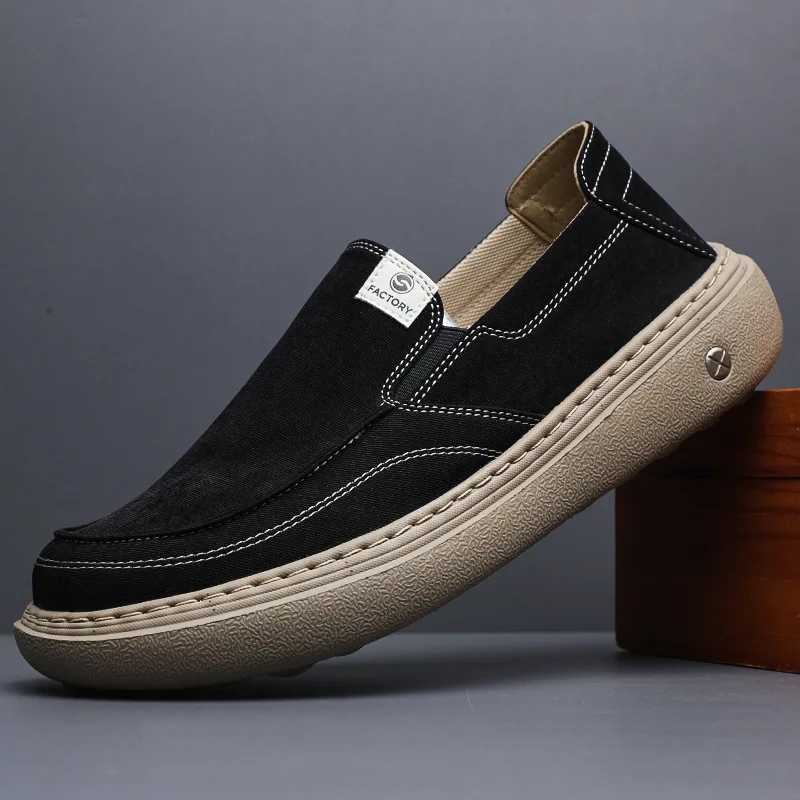 Men's Lightweight Canvas Casual Shoes for Men Breathable Loafers Men Comfortable Outdoor Walking Shoes High Quality Men Sneakers