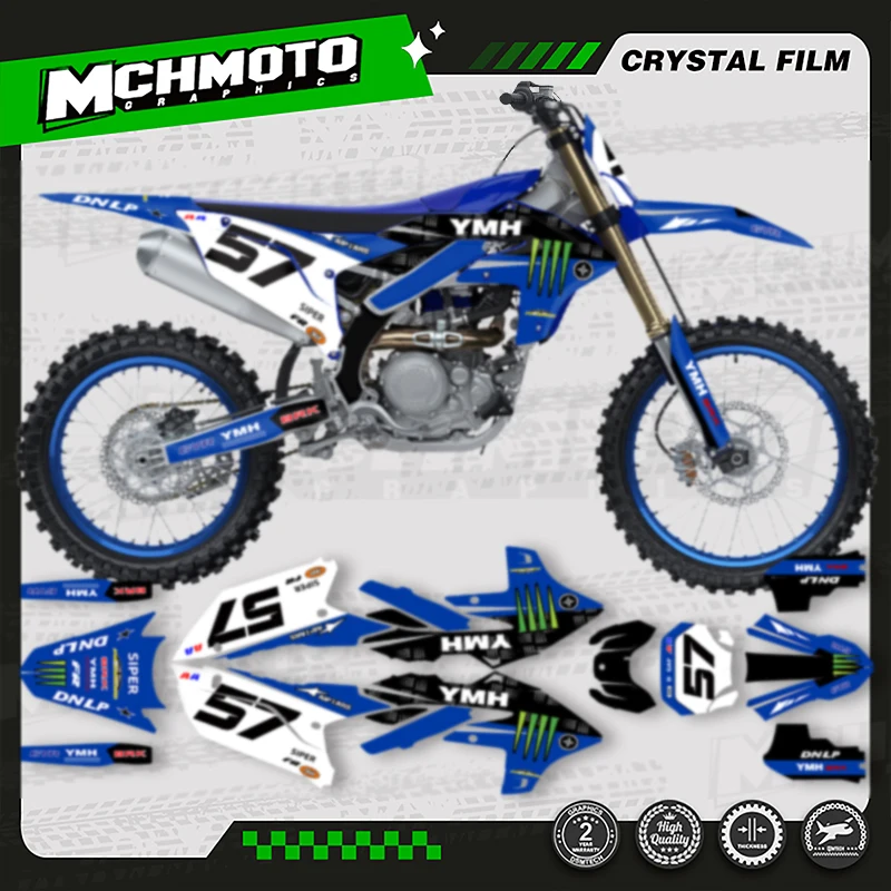 

MCHMFG For YAMAHA YZF250 2024 2025 2026 YZF450 2023 2024 2025 New Style Motorcycle Graphics Decal Stickers Kits
