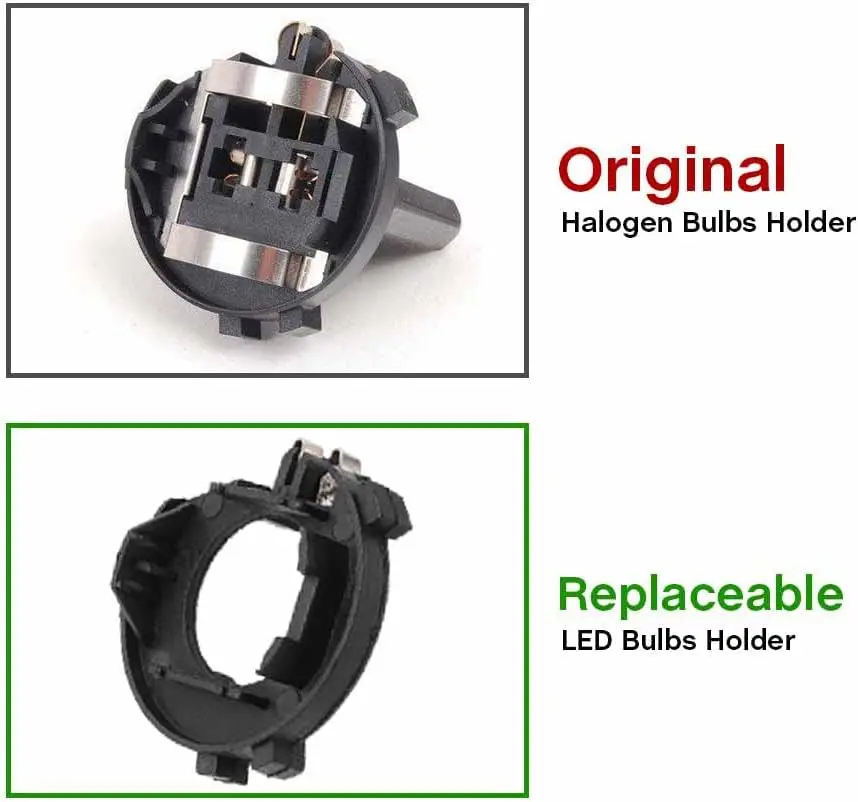 LED LIGHTING H7 LED Adapter Headlight Bulb Holder Retainer Clip fit for VW Golf MK6 MK7 Jetta view 5