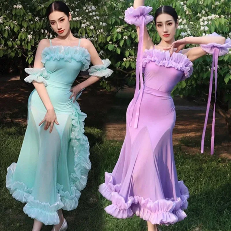 sachin and babi light blue dress Elegant Prom Dresses Puff Long Sleeves Boat Neck Appliques Beadings Split  Tulle Ball Gown Women Evening Dress Homecoming Color White US Size 24W main image 0