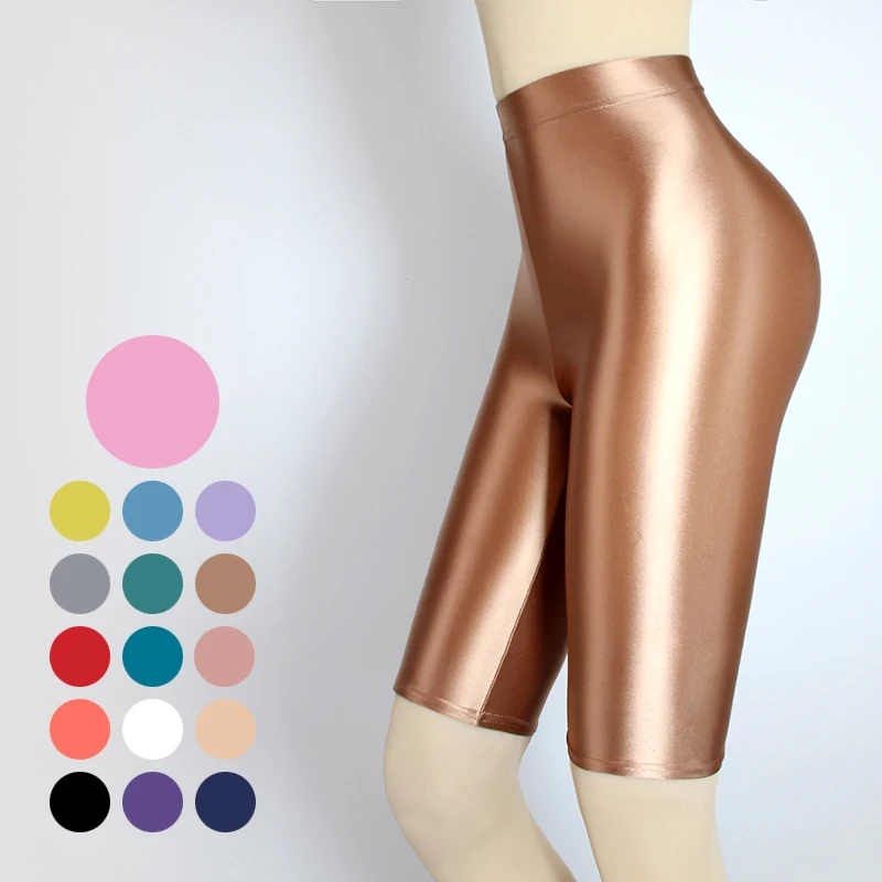 MJINM Women's Satin Smooth Opaque Pantyhose Sexy Stockings Japanese Slim High Waisted Oil Shiny Leggings Breathable Comfort