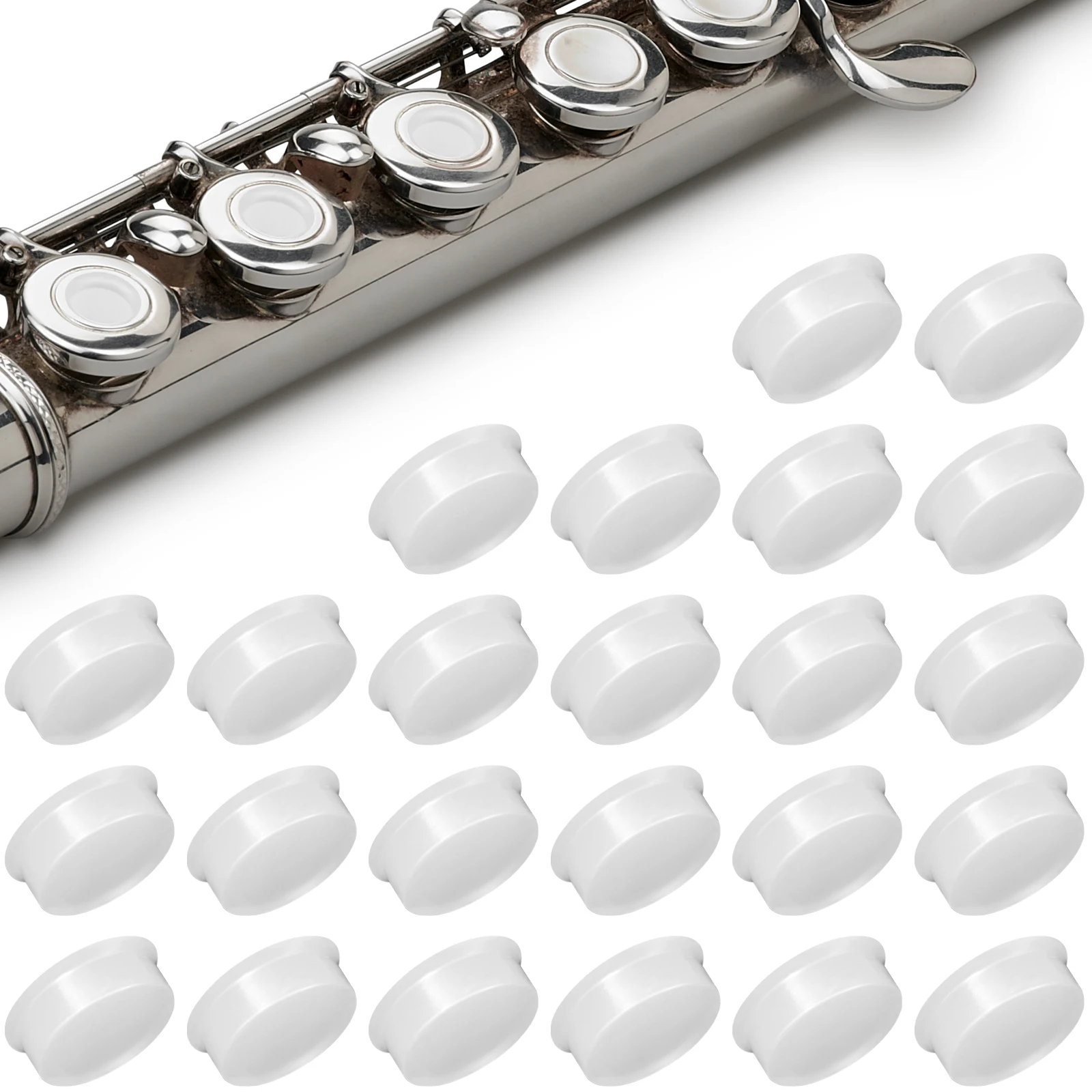 

25pcs Flute Plugs Silicone Flexible For Open Hole Flutes Beginners Practice Tool Compact Storage Flute Accessories Music