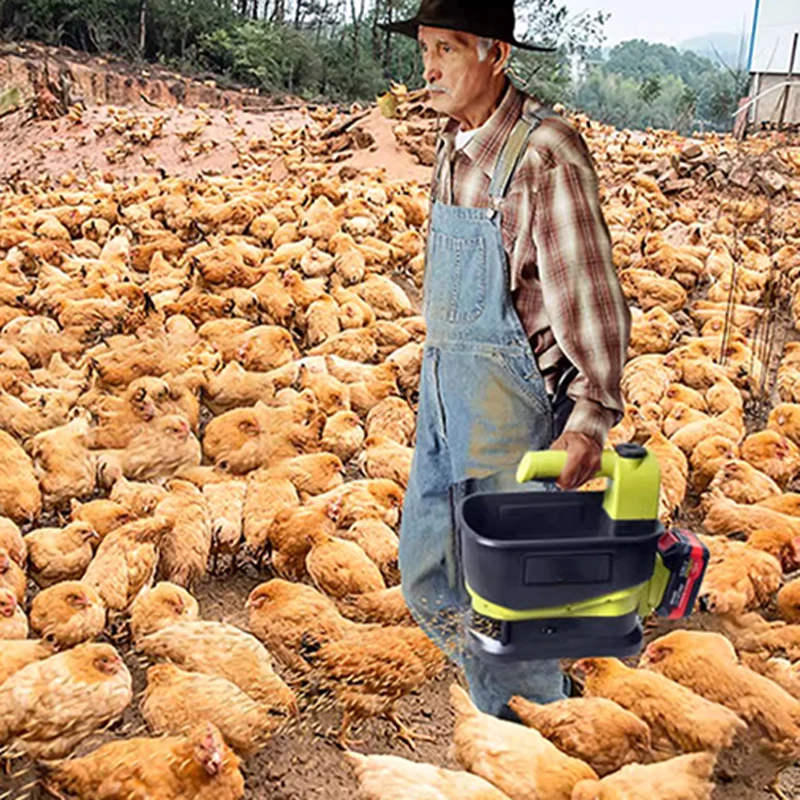 Semeador portátil, espalhador automático, espalhador de fertilizante elétrico agrícola, alimentador, sementes de grama, semeadura de rabanete