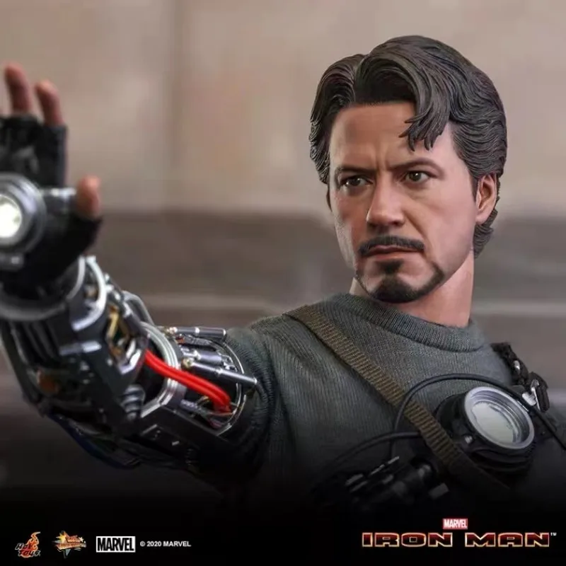 Original Hot toys Ht MMS582 Iron Man Tony Mechanical Debugging Workbench Action Figure Hobby Collectible Model Toy Figures gifts