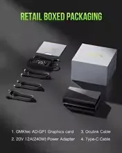 GMKtec AD-GP1 RX 7600M XT Grafikkarte 8GB GDDR6 MINI PC USB 4.0 Pcle 4.0 WiFi6 4K HD Desktop Gaming Computer für Büro