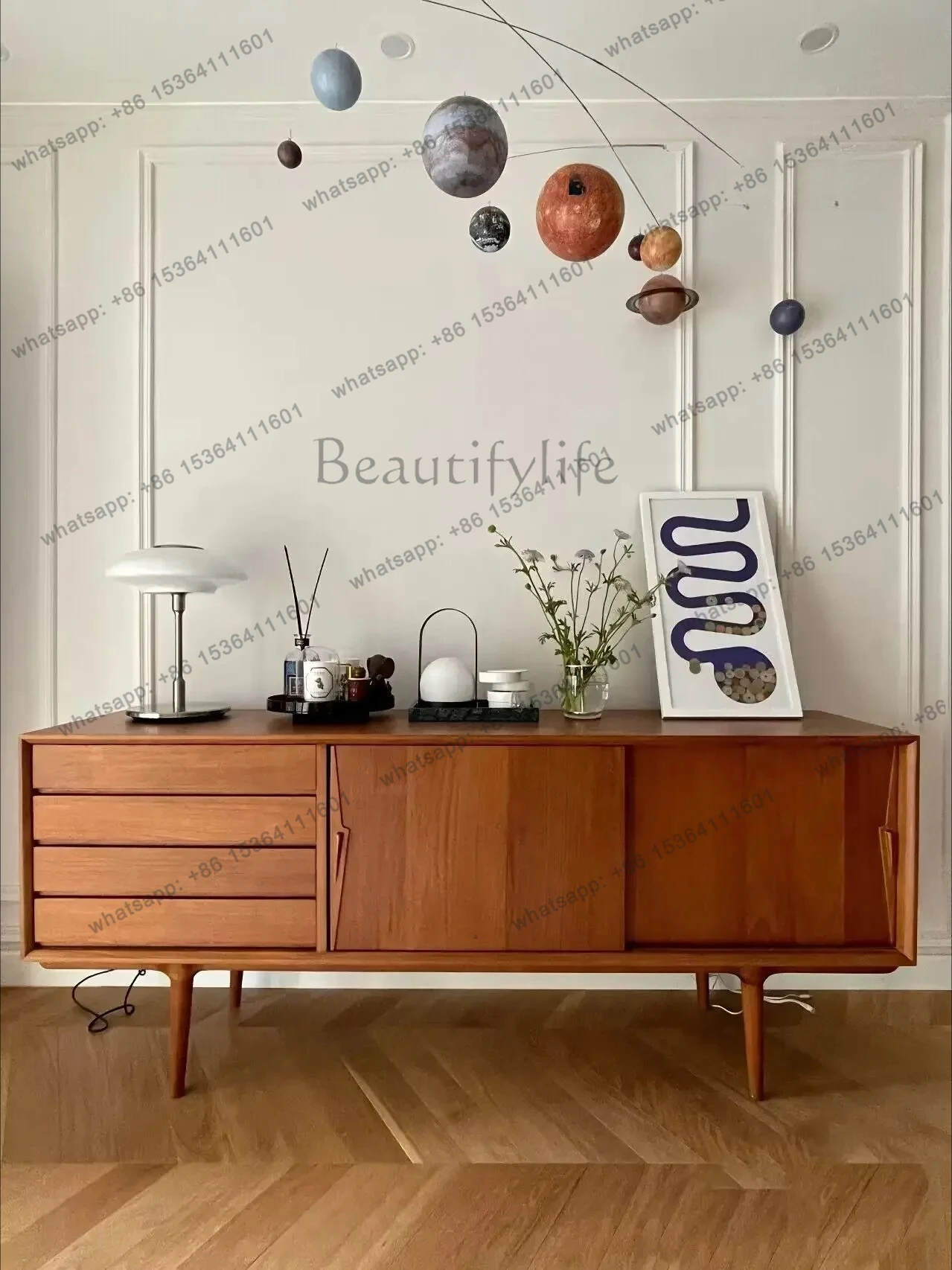 

Retro furniture Medieval audio-visual cabinet Multifunctional living room Solid wood TV cabinet Dining side cabinet Nordic