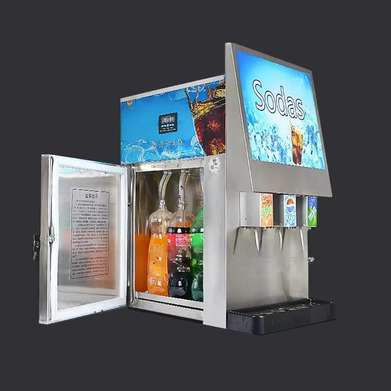 Automatic 3 dispensing machine Beverage freezing soda Commercial cola Beverage machine Cold juice refrigeration