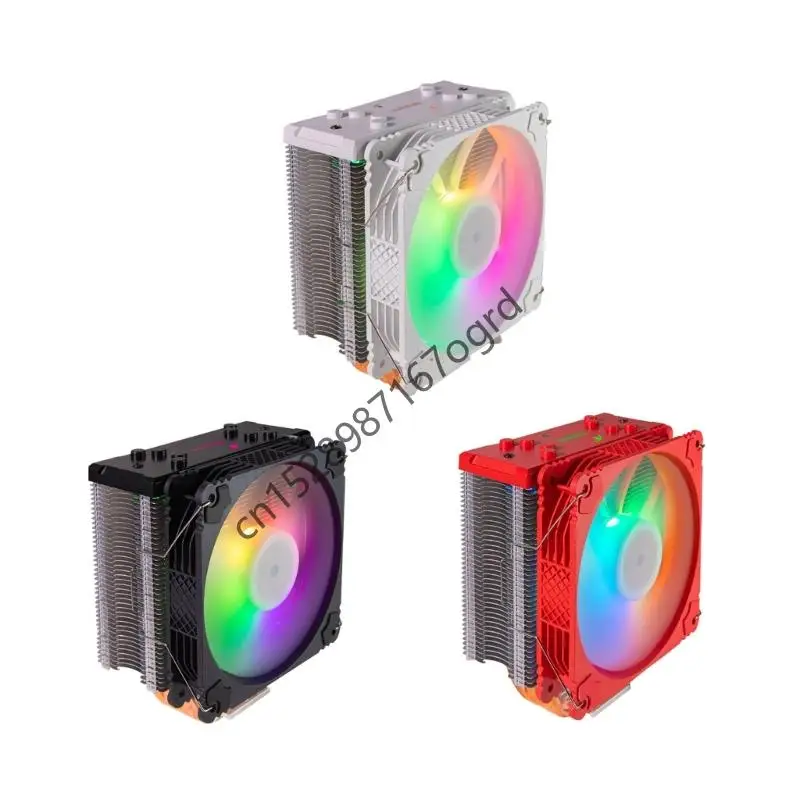 

Intelligent PC Cooling System 4Pin Color LED Cooling Fan Metal CPU Air Cooling 634A