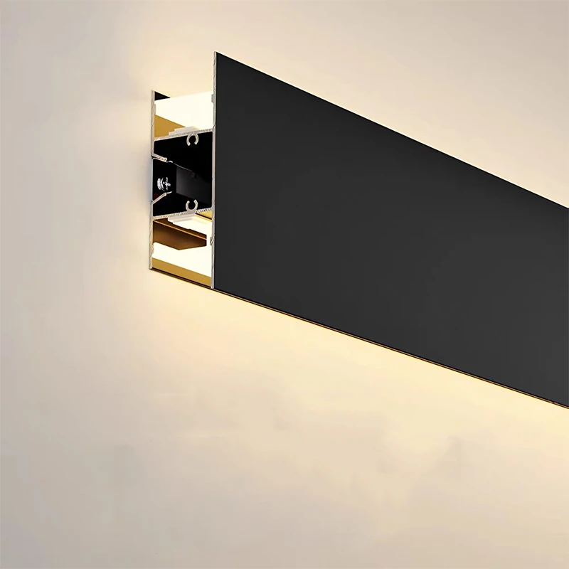 Double-sided Luminous LED Aluminum Profile Indoor Gypsum Drywall Channel Linear Light Stairway Decor