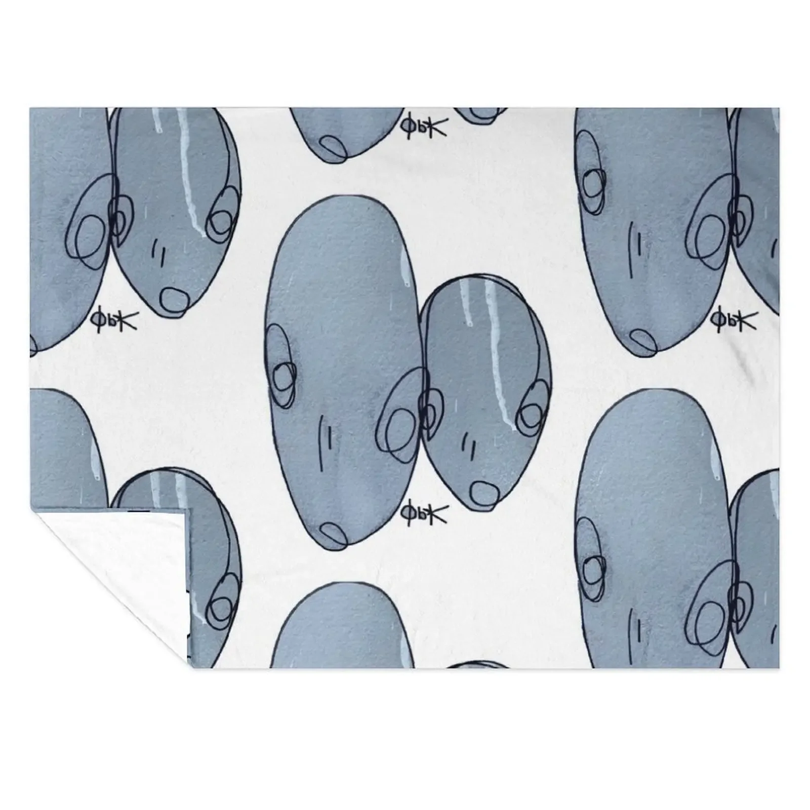 

Twins - Hand Drawn Wall Print over Paint Pen Throw Blanket For Sofa Thin Luxury St Weighted Plaid Blankets