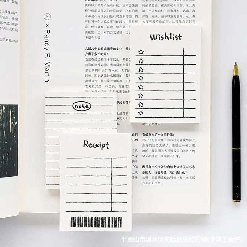 50 Sheets Line Mini Note Book Convenient Memo Pad List Time Sticky Note Schedule Planner Office School Supplies Stationery