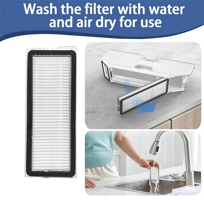Accessories Kit For Roborock QV 35A / QR 798 Vacuum Cleaner Main Side Brush HEPA Filter Mop Cloth Dust Bag