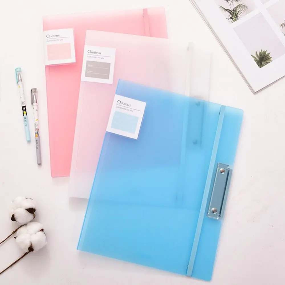 Durable Strap Desig A3 File Folder Multifunction Waterproof Exam Paper Storage Clip File Contract Folder School Office