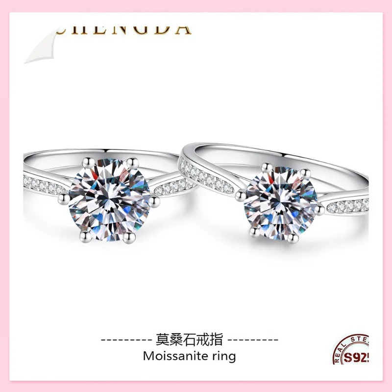 

Genuine Color Moissanite Ring Custom Sterling Silver Ring Holder Empty Holder Spot First Factory