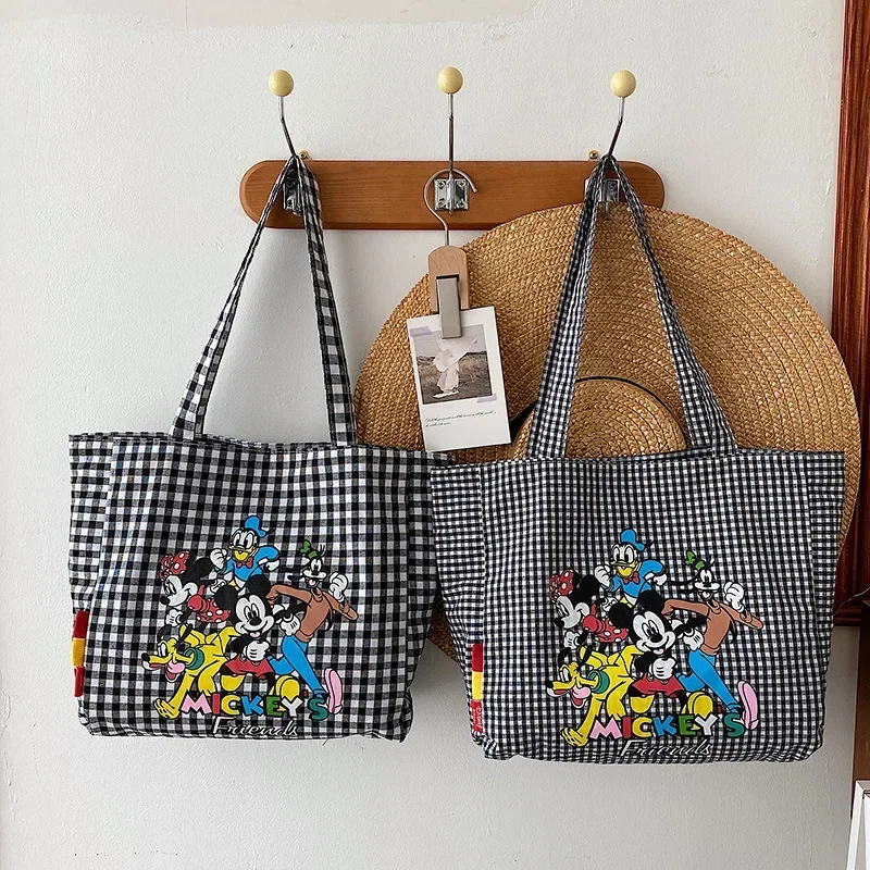 Disney-monederos y bolsos de Mickey Mouse para mujer, bolsa de mano Kawaii, bolso de hombro bonito, estuches de moda Goofy