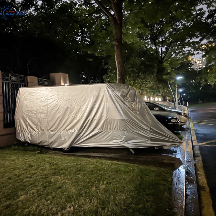 Custom Size Travel Trailer Cover Vehicle/RV/Motorhome Thickened and Padded Weatherproof Caravan Cover