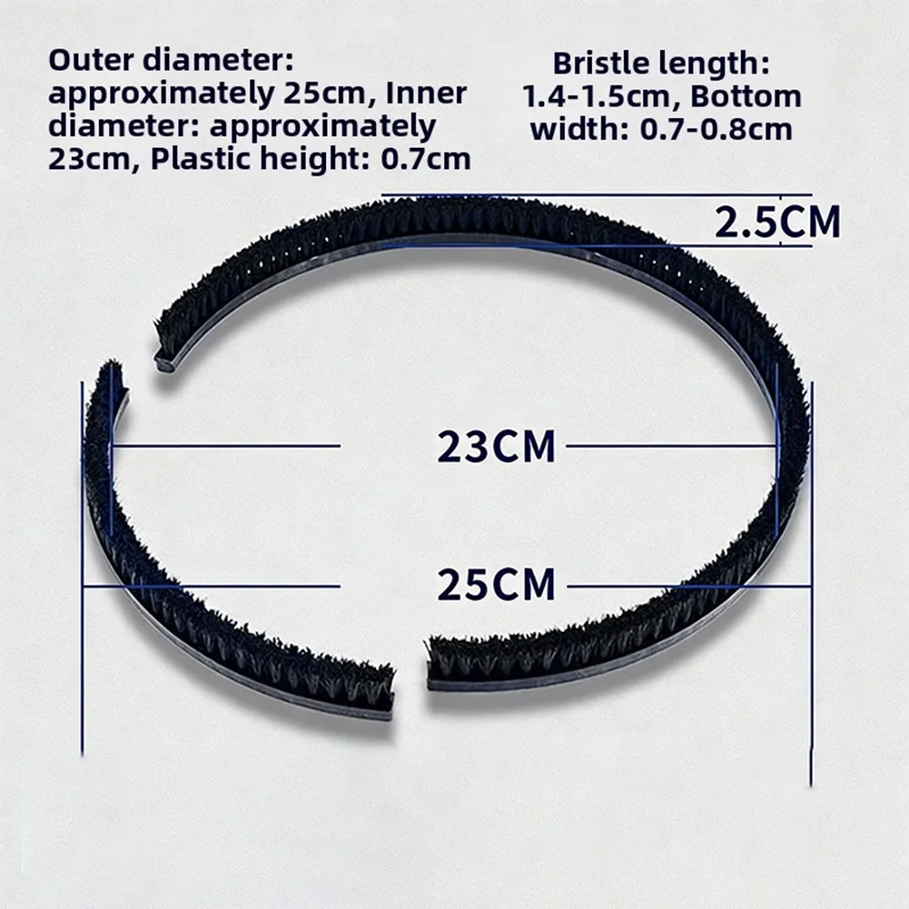 225mm Electric Wall Sander Replacement Brush Nylon Polishing Machine Brush Black Single Row Brush Wall Grinding Accessories