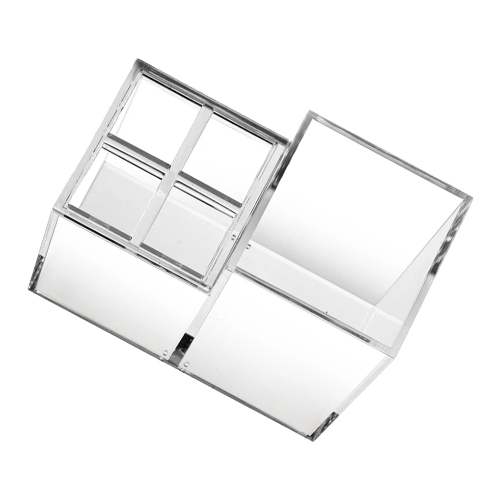 

Acrylic Toothbrush Toothpaste Holder Transparent Storage Organizer Multi-Functional Desktop Makeup Brush Pen Holder Stationery