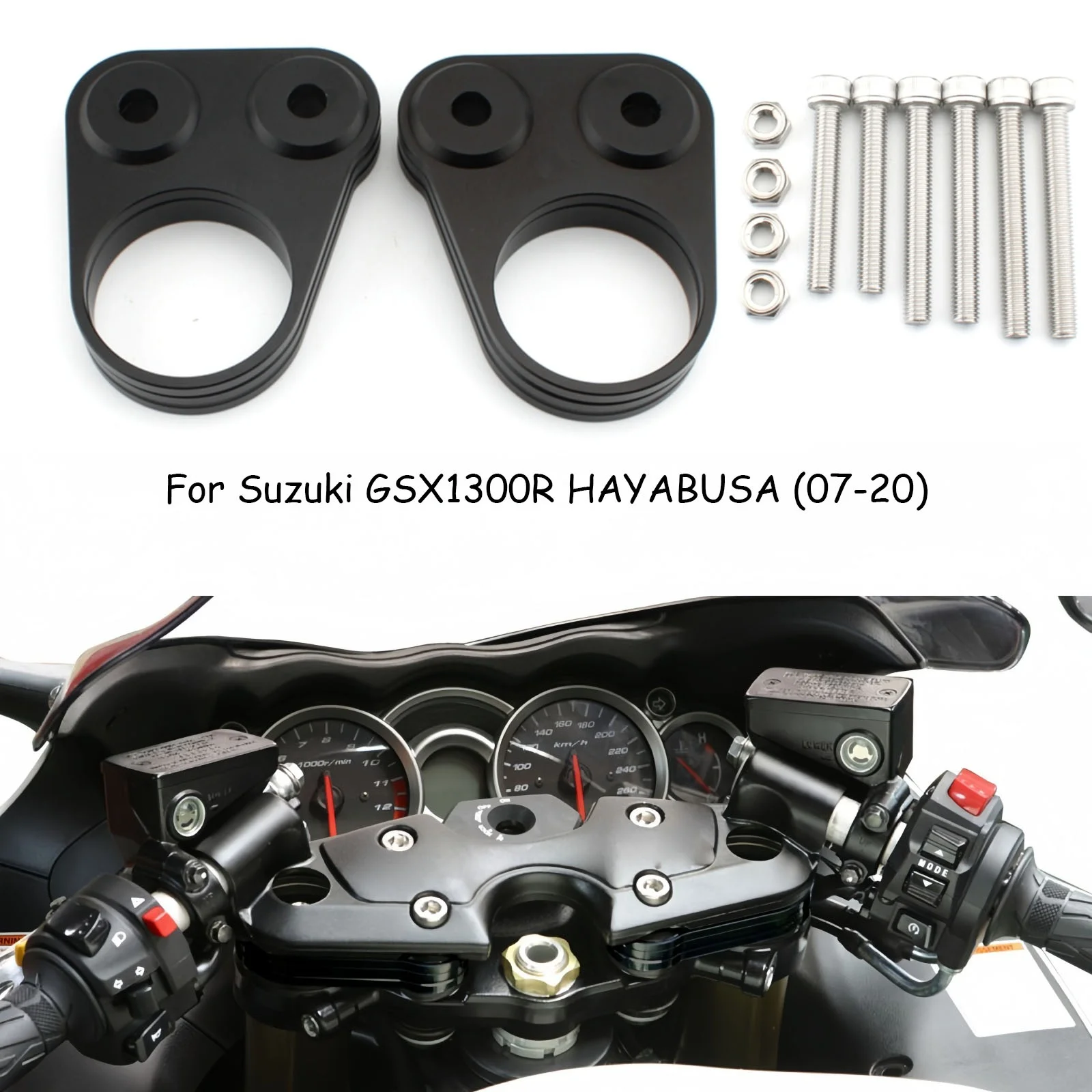 

For Suzuki GSX1300R HAYABUSA 2007-2020 Motorcycle Accessories Raise Handlebar Heightening Code Riser Mount Clamp Adapter