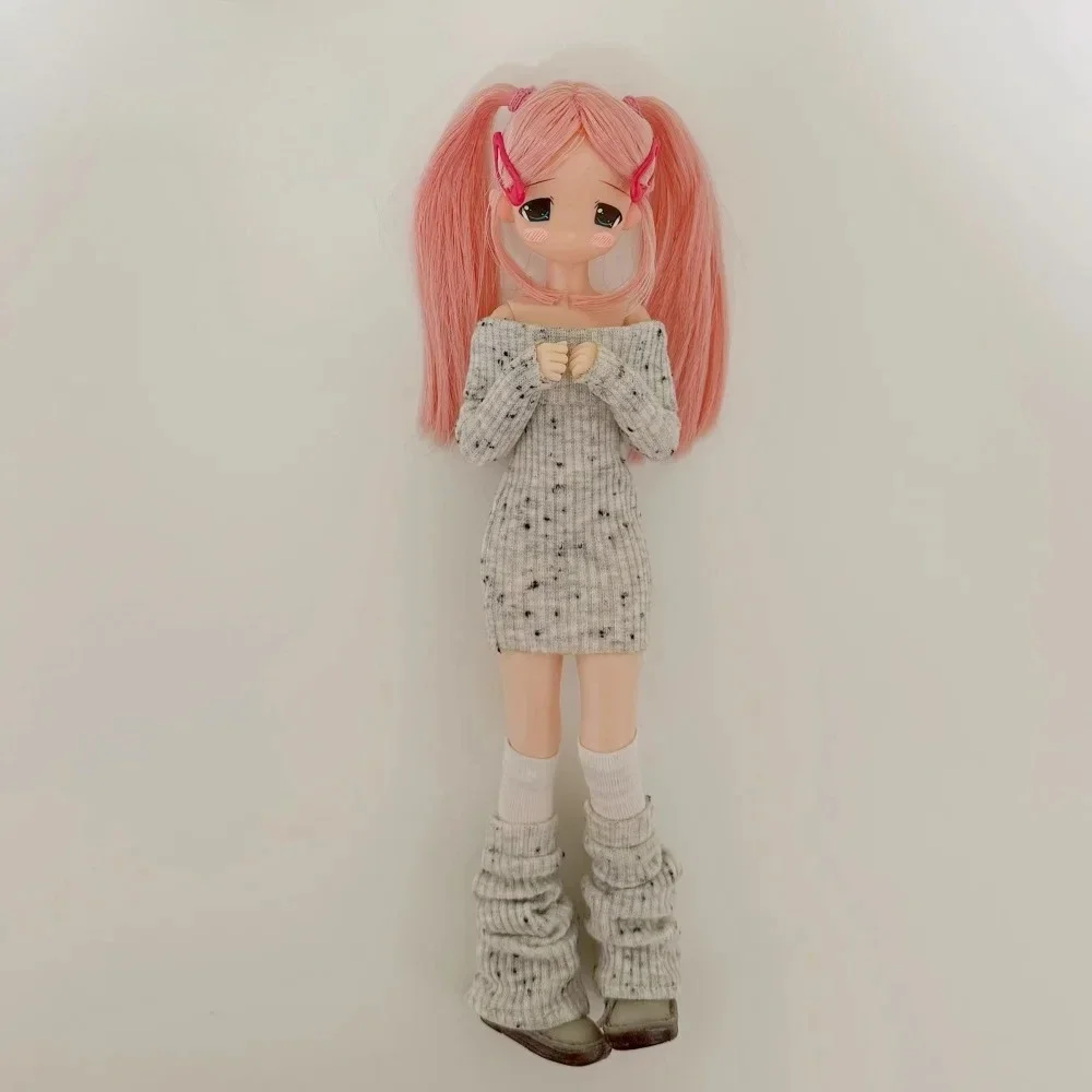 【30 Tage Lieferzeit】Schulterfreies Oberteil mit langen Ärmeln, Kleid, Puppenkleidung für weibliche Spielfiguren, OB22 Blyth Körpermodell-Zubehör – Detail 17