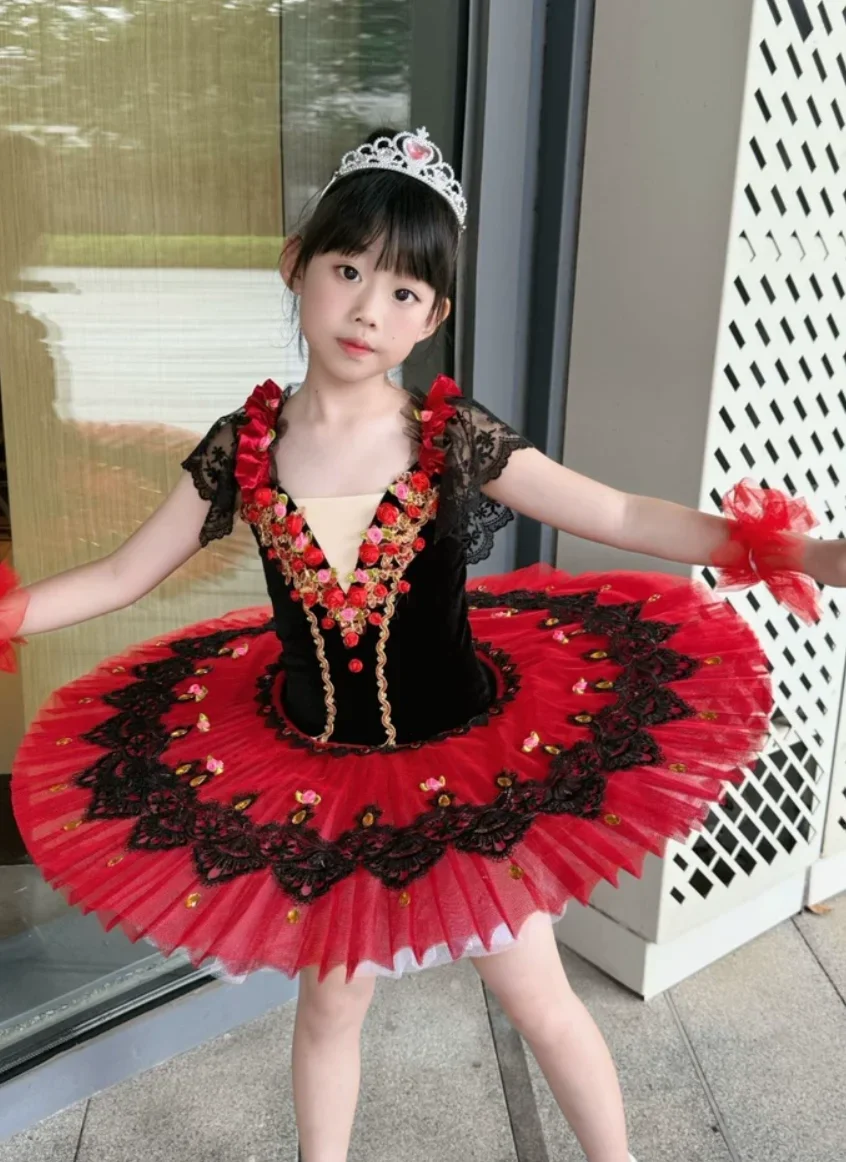 Ballet TUTU Skirt Girls Variation Performance Costume Little Swan Dress Stage Performance Costume Dresses