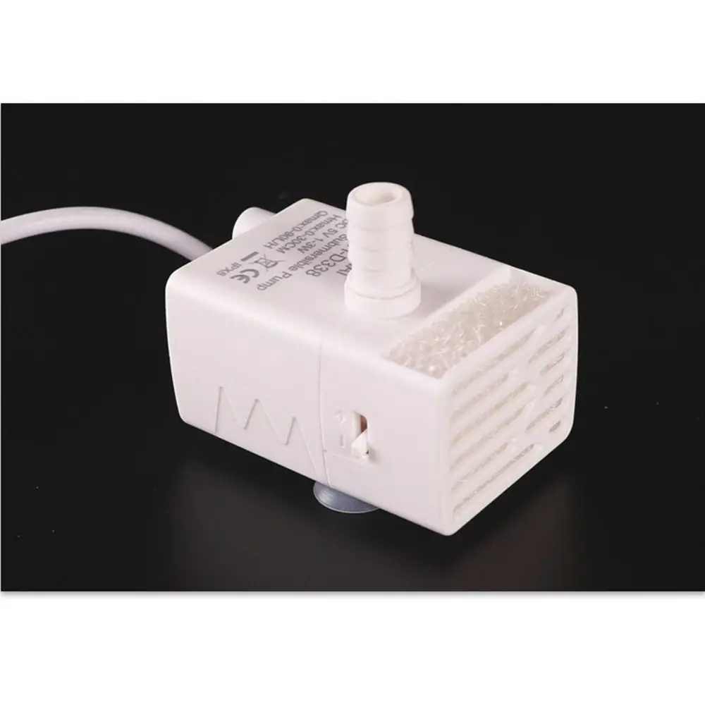 فائقة الهدوء الحيوانات الأليفة مضخة توزيع مياه 3 أكواب شفط 5 فولت مضخة غاطسة صغيرة تصفية مقاومة للصدمات استبدال مضخة نافورة المياه #4